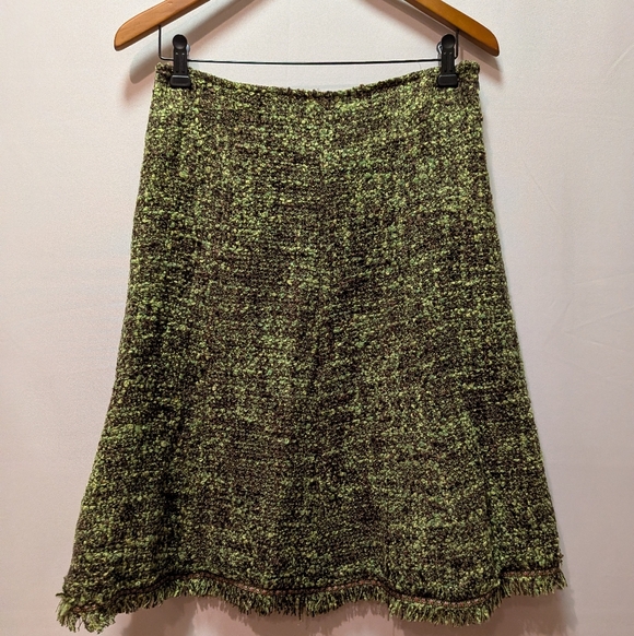 Cynthia Steffe Green Tweed A-Line Skirt Suit - Picture 8 of 11